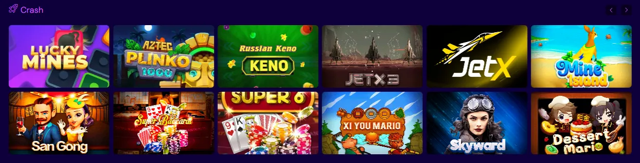 spinlynx casino crash games