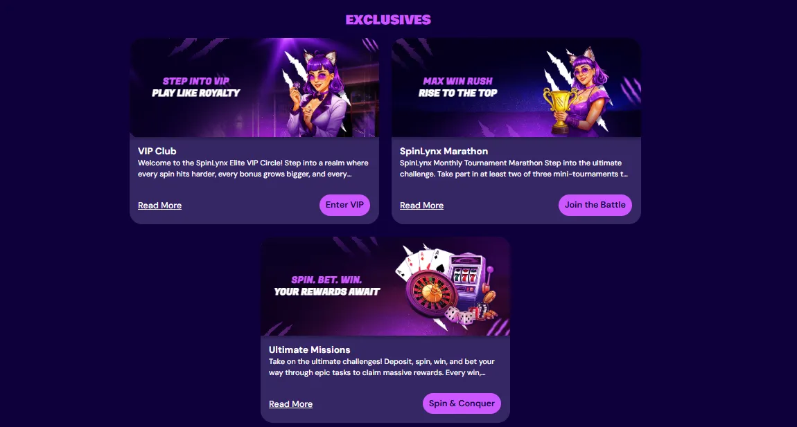 spinlynx casino exclusives