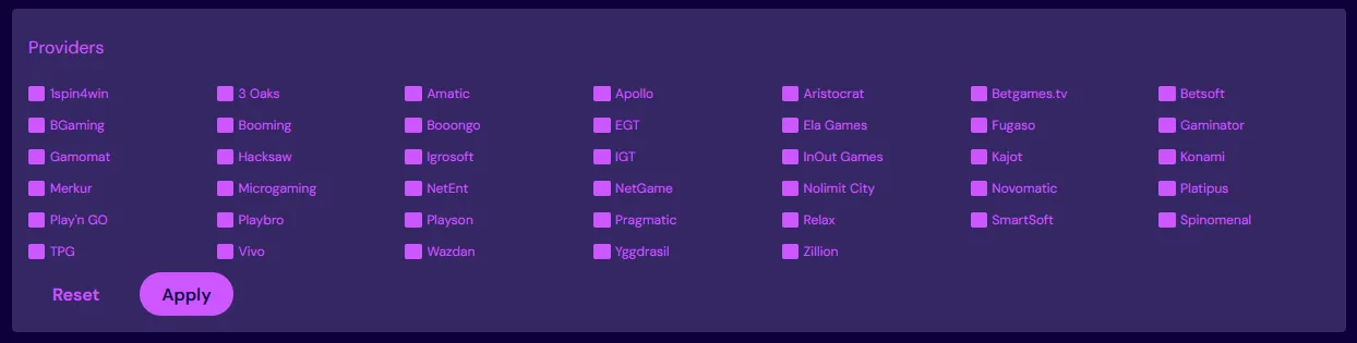 spinlynx casino providers