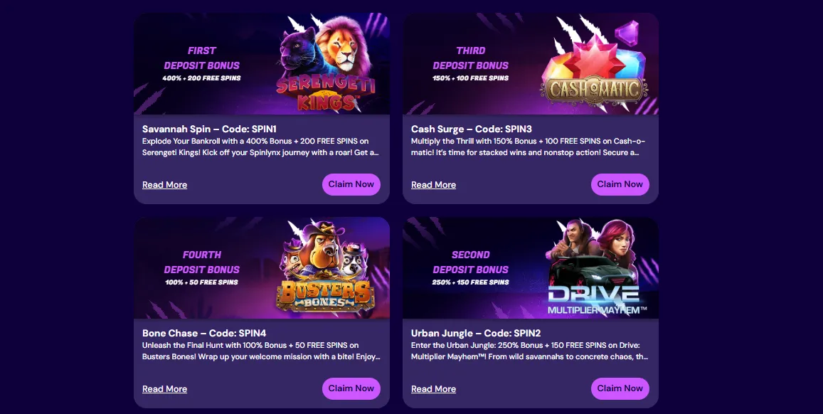 spinlynx casino welcome